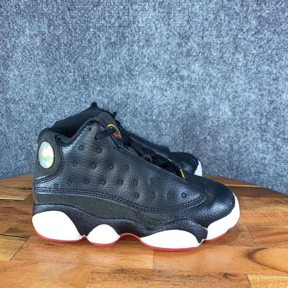 Jordan 13 Retro Playoffs Youth 10.5C Shoes Black Red Athletic Sneakers - Picture 1 of 10
